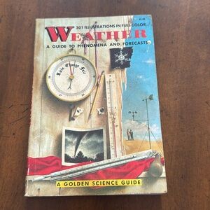 Golden Science Guide WEATHER Storms FORECASTING 1965 - Antique Weather
